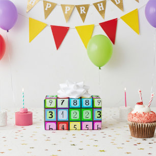 Custom Colorful Alphabet, Zahl der Kinder Geburtst Geschenkpapier