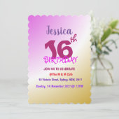 Custom Colorful Birthday Einladungskarte Einladung (Stehend Vorderseite)