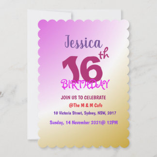 Custom Colorful Birthday Einladungskarte Einladung
