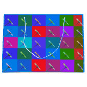 Custom Colorful Daisis Blumenstrauß Große Geschenktüte (Vorderseite)