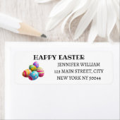 Custom Colorful Eggs Happy Oaster Rücksendeadresse (Insitu)