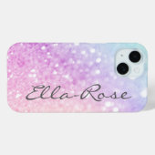 Custom Colorful Glitzer Iridescent Elegante Case-Mate iPhone Hülle (Rückseite (Horizontal))