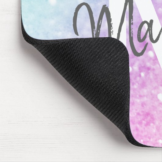 Custom Colorful Glitzer Iridescent Elegante Mousepad (Ecke)