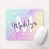 Custom Colorful Glitzer Iridescent Elegante Mousepad (Mit Mouse)