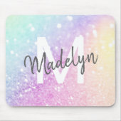 Custom Colorful Glitzer Iridescent Elegante Mousepad (Vorne)