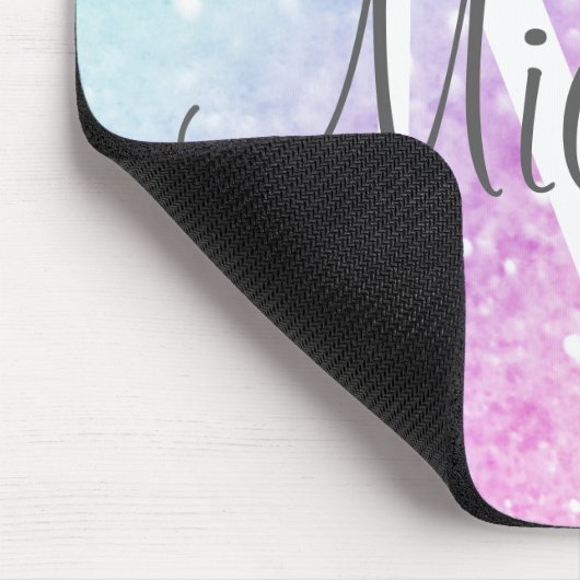 Custom Colorful Glitzer Iridescent Elegante Mousepad (Ecke)