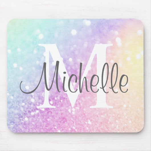 Custom Colorful Glitzer Iridescent Elegante Mousepad (Vorne)