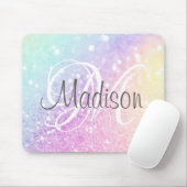 Custom Colorful Glitzer Iridescent Elegante Mousepad (Mit Mouse)