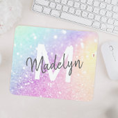 Custom Colorful Glitzer Iridescent Elegante Mousepad