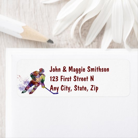 Custom Colorful Hockey Player Sport (Insitu)