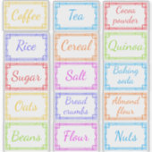 Custom Colorful Kitchen Storage Labels (Vorderseite)
