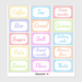 Custom Colorful Kitchen Storage Labels (Blatt)