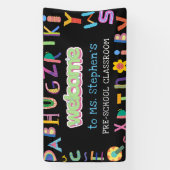 Custom Colorful Letter Welcome Teacher's Class Roo Banner (Vertikal)