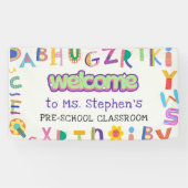 Custom Colorful Letter Welcome Teacher's Class Roo Banner (Horizontal)