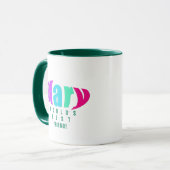 Custom Colorful "Mary" Best Mama and Friend, Green Tasse (Vorderseite Links)