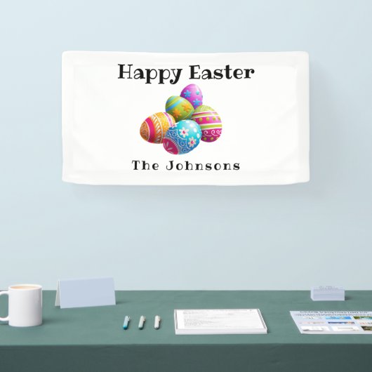 Custom Colorful Modern Egg Happy Oster Banner (Messe)
