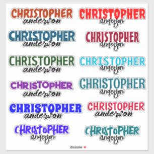 Custom Colorful Name Boy School Vinyl Sticker
