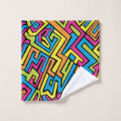 Custom Colorful Neon Graffiti Street Art Muster Badhandtuch Set (Waschlappen)