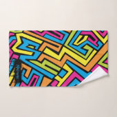 Custom Colorful Neon Graffiti Street Art Muster Badhandtuch Set (Handtuch)