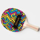 Custom Colorful Neon Graffiti Tischtennis Schläger (Seitenansicht)