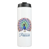 Custom Colorful Peacock Thermosbecher (Vorderseite)