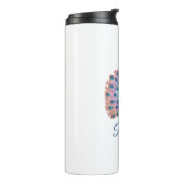 Custom Colorful Peacock Thermosbecher (Nach links gedreht)