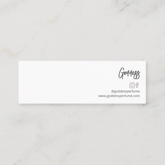 Custom Colorful Perfume Tester Mini Visitenkarte (Rückseite)