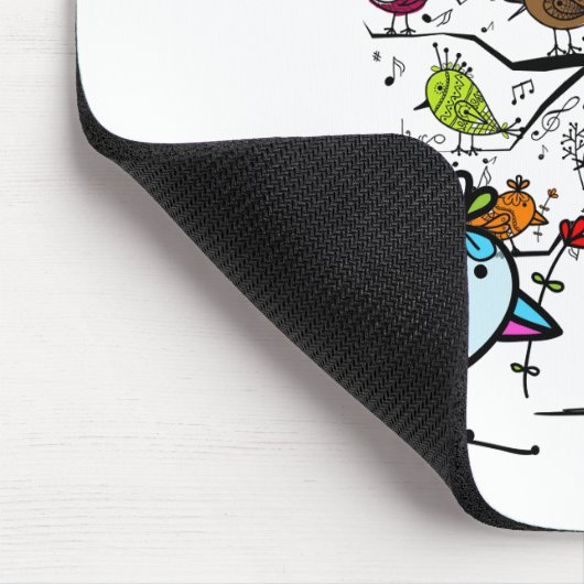 Custom Colorful Spring Bird Mousepad (Ecke)