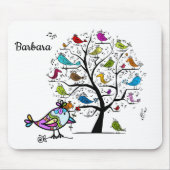 Custom Colorful Spring Bird Mousepad (Vorne)