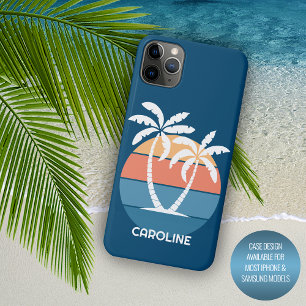 Custom Colorful Tropical Island Beach Ocean Sunset Case-Mate iPhone Hülle