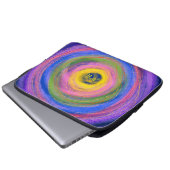 Custom Colorful vibrant Mandala Circles Laptopschutzhülle (Vorne Knopf)