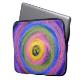 Custom Colorful vibrant Mandala Circles Laptopschutzhülle (Vorderseite Links)