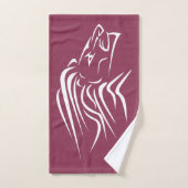 Custom Colors Bath Towel Set with Running Lion Art (Handtuch)