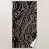 Custom Colors Beach Handtuch Abstrakt Waves - Brau (Vorderseite)