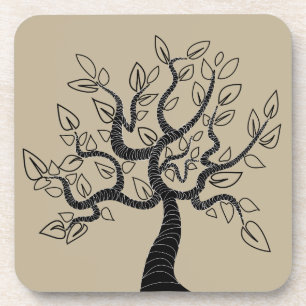 Custom Colors Beverage Coaster Tree of Life Kunst Getränkeuntersetzer