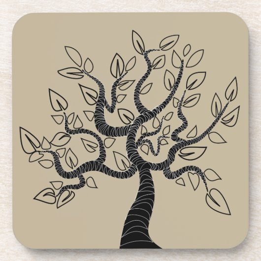 Custom Colors Beverage Coaster Tree of Life Kunst Getränkeuntersetzer (Vorderseite)