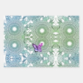 Custom Colors Butterfly Mandala  Geschenkpapier Set (Vorderseite 2)