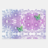 Custom Colors Butterfly Mandala  Geschenkpapier Set (Vorderseite)