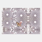 Custom Colors Butterfly Mandala Wrapping Paper Sh Geschenkpapier Set (Vorderseite 2)