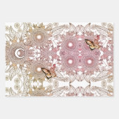 Custom Colors Butterfly Mandala Wrapping Paper Sh Geschenkpapier Set (Vorderseite)