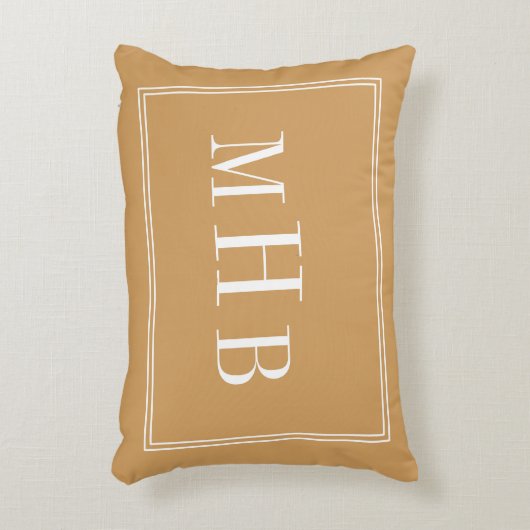 Custom Colors Classic Monogram Zierkissen (Vorderseite(Vertikal))