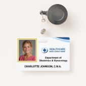  Custom Colors Codes Hospital Photo ID Badge Ausweis (Vorderseite mit Rechteck)