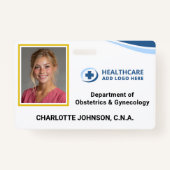 Custom Colors Codes Hospital Photo ID Badge Ausweis (Vorderseite)