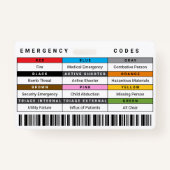  Custom Colors Codes Hospital Photo ID Badge Ausweis (Rückseite)