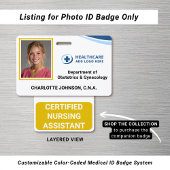 Custom Colors Codes Hospital Photo ID Badge Ausweis