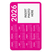 Custom Colors & Custom Photo 2026 Calendar Magnet (Vertikal)