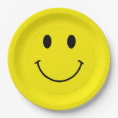 Custom Colors Cute Retro Smile Pappteller (Vorderseite)
