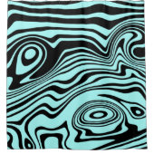 Custom Colors Duschvorhang Art Waves - Türkis (Vorderseite)