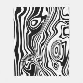 Custom Colors Fleece Blanket Abstrakt Schwarz-weiß (Vorderseite)