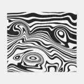 Custom Colors Fleece Blanket Abstrakt Schwarz-weiß (Vorderseite (Horizontal))